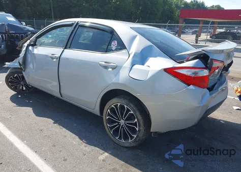 2016 Toyota Corolla S Plus из США, поврежденный, VIN 2T1BURHE2GC701138
